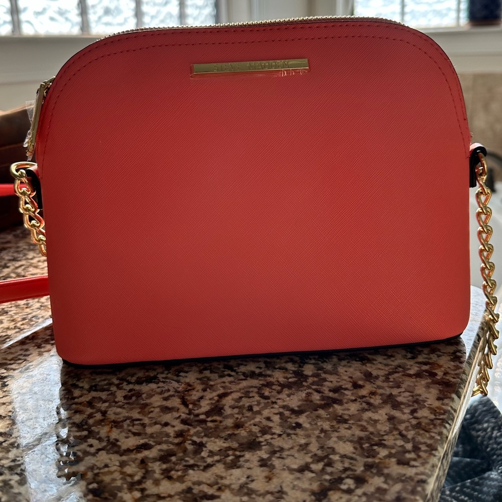 Brand new coral Steve Madden crossbody